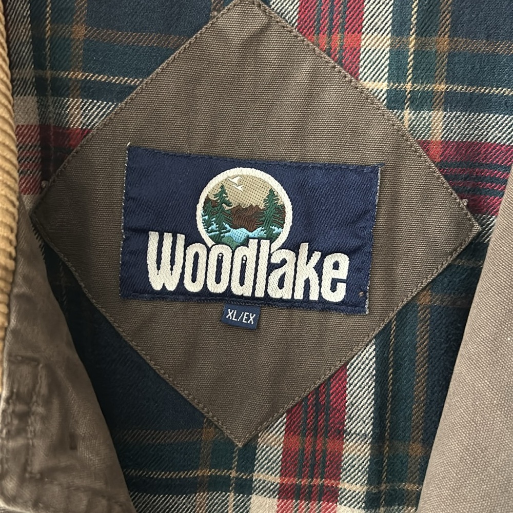 Vintage Woodlake Barn Coat Chore Jacket Size XL Brown Cotton Tan Corduroy - Picture 5 of 10